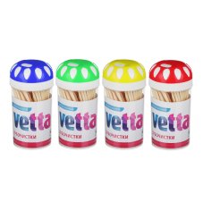 Зубочистки 100шт, бамбук, пластиковая уп. VETTA